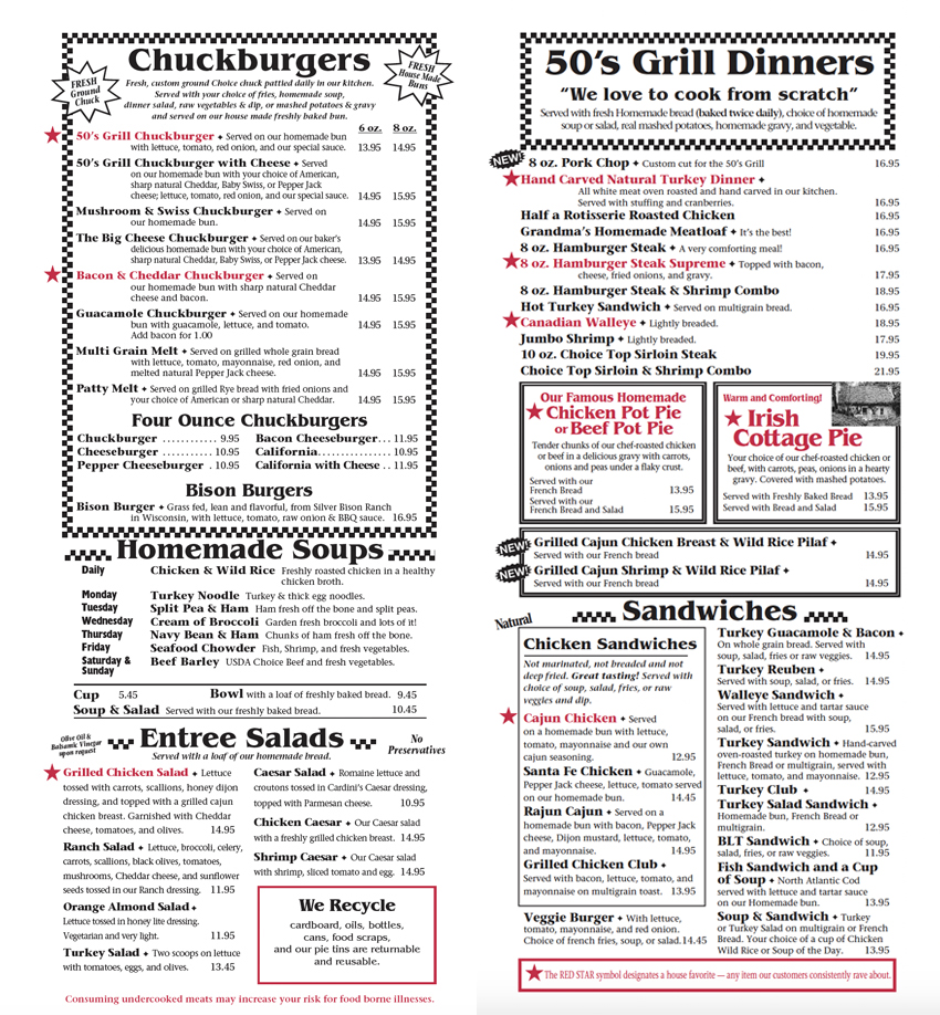 Menu 1_burgers soups salads entrees dinners and sandwiches_If you cannot view this image see the pdf on this page